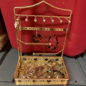 Gold Plated Vintage Glam Jewelery Holder